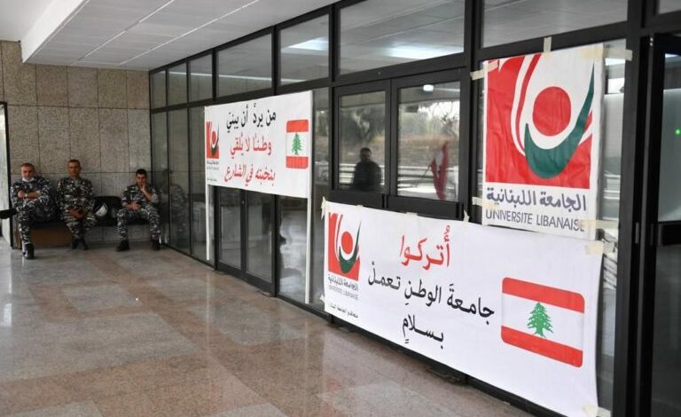 Lebanese University Halts Classes After Guards Attack Professors’ Sit-In